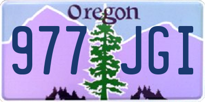 OR license plate 977JGI