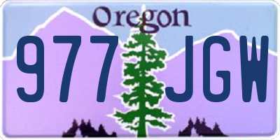 OR license plate 977JGW