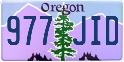 OR license plate 977JID