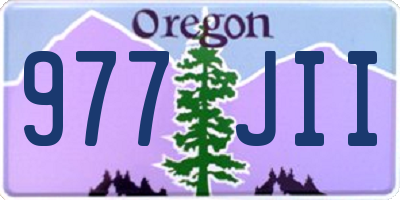 OR license plate 977JII