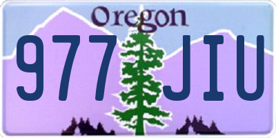 OR license plate 977JIU