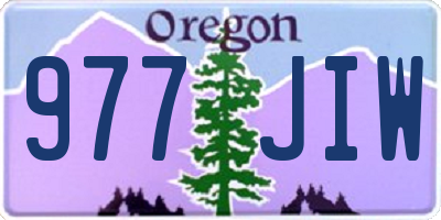 OR license plate 977JIW