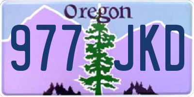 OR license plate 977JKD
