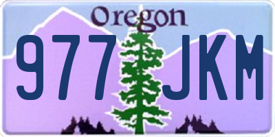 OR license plate 977JKM