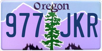 OR license plate 977JKR