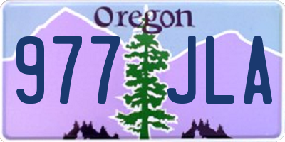 OR license plate 977JLA