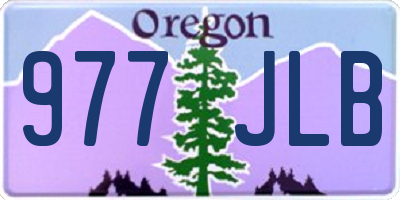 OR license plate 977JLB