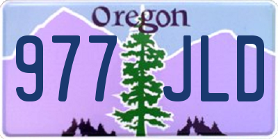 OR license plate 977JLD