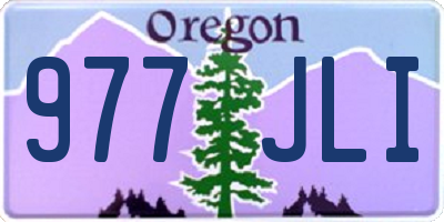 OR license plate 977JLI
