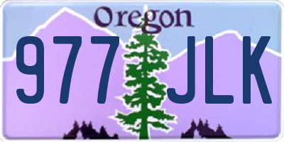 OR license plate 977JLK