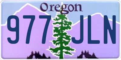 OR license plate 977JLN