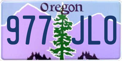 OR license plate 977JLO