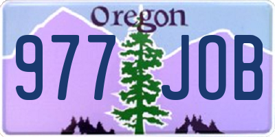 OR license plate 977JOB