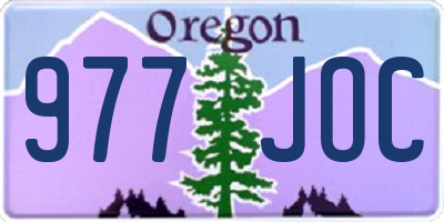 OR license plate 977JOC