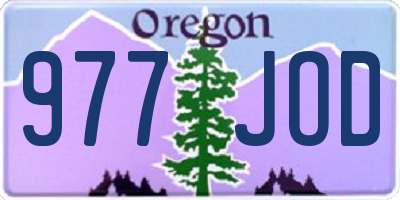 OR license plate 977JOD