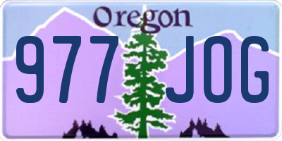 OR license plate 977JOG