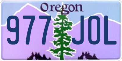 OR license plate 977JOL