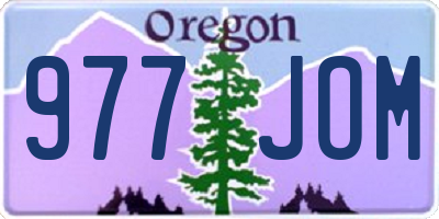 OR license plate 977JOM