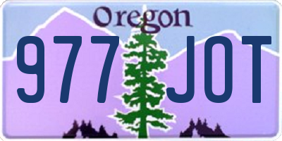 OR license plate 977JOT