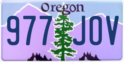 OR license plate 977JOV