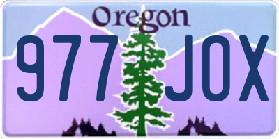OR license plate 977JOX