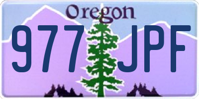OR license plate 977JPF