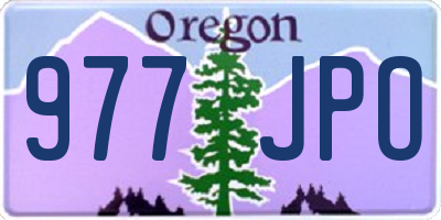 OR license plate 977JPO