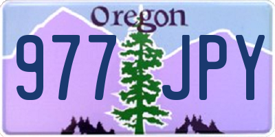 OR license plate 977JPY