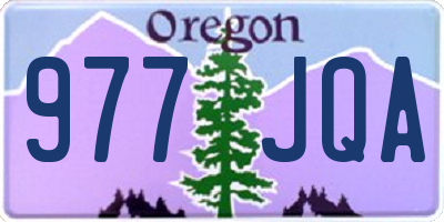 OR license plate 977JQA