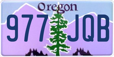 OR license plate 977JQB