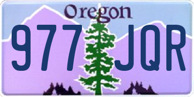 OR license plate 977JQR