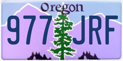 OR license plate 977JRF