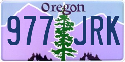 OR license plate 977JRK