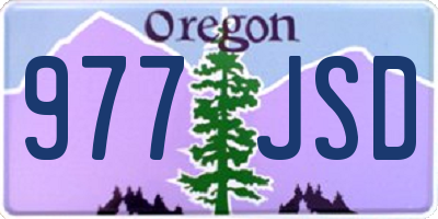 OR license plate 977JSD