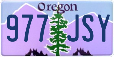 OR license plate 977JSY