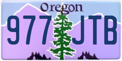 OR license plate 977JTB