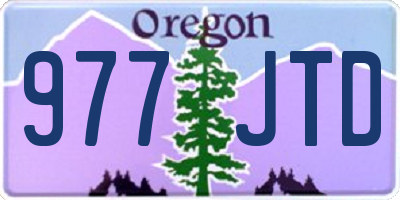OR license plate 977JTD