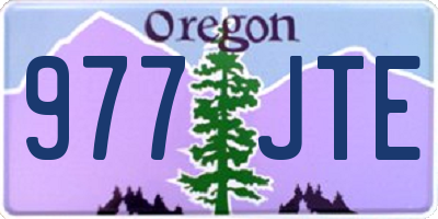 OR license plate 977JTE