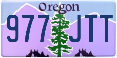 OR license plate 977JTT