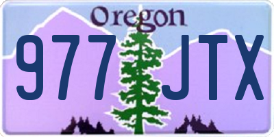 OR license plate 977JTX