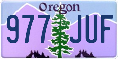 OR license plate 977JUF