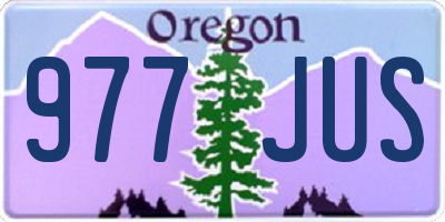 OR license plate 977JUS