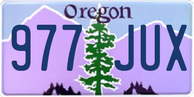 OR license plate 977JUX