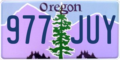 OR license plate 977JUY