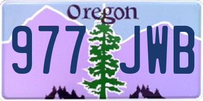 OR license plate 977JWB