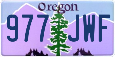 OR license plate 977JWF
