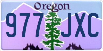 OR license plate 977JXC