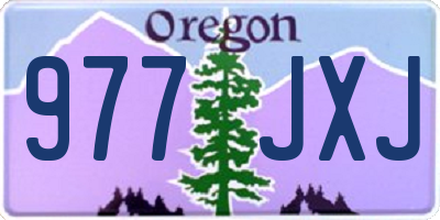 OR license plate 977JXJ