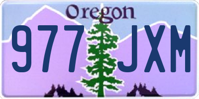 OR license plate 977JXM