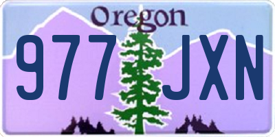 OR license plate 977JXN